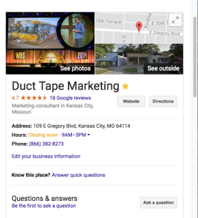 Google My Business Listing